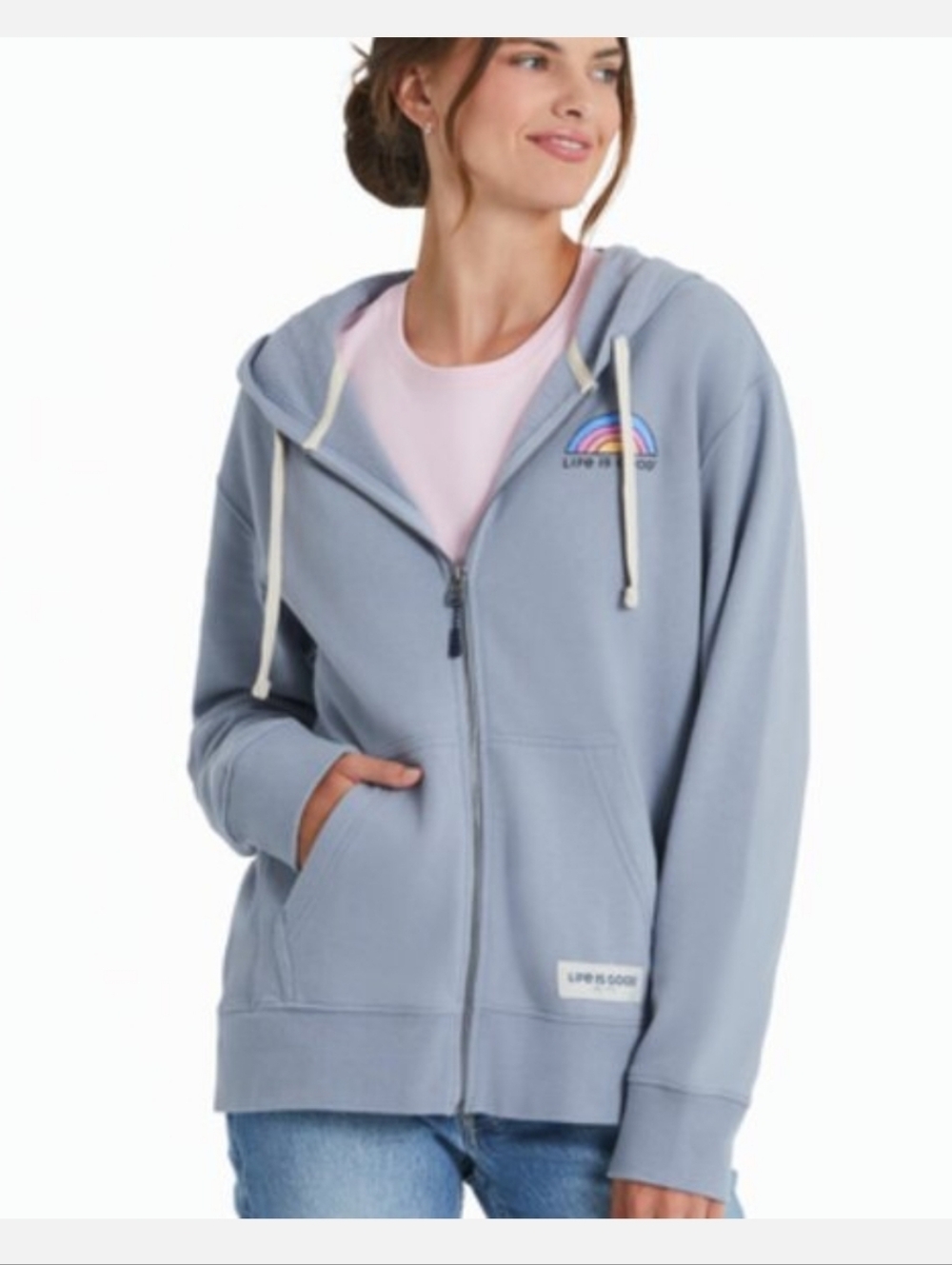 Life Is Good | Golden Landscape Simply True Fleece Cotton Zip Up Hoodie